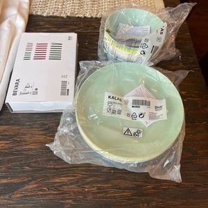 IKEA kid plates and bowls and tie wraps. New